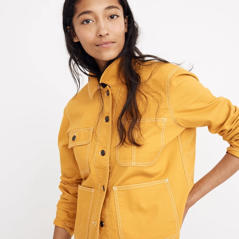 Madewell Cropped Chore Jacket Tungsten - Picture 4 of 10